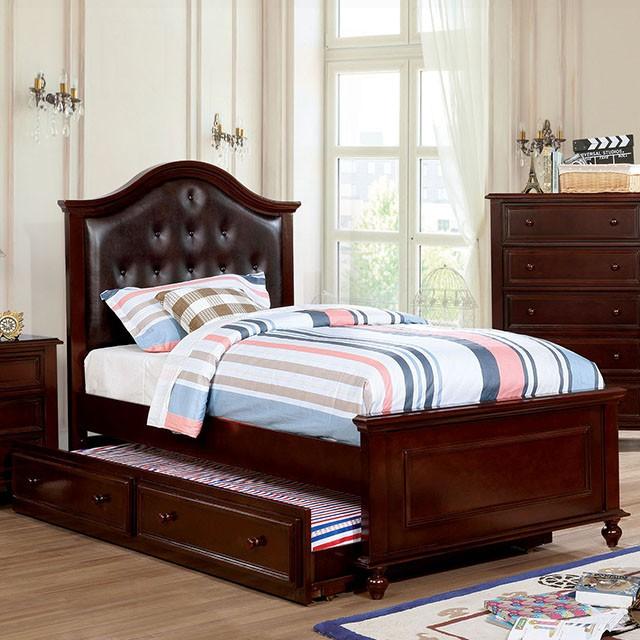 OLIVIA Full Bed, Dark Walnut  Half Price Furniture