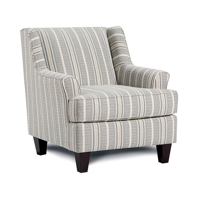 PORTHCAWL Accent Chair, Stripe  Half Price Furniture