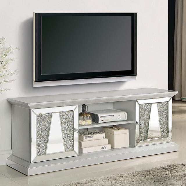 REGENSBACH 60" TV Stand, Silver  Half Price Furniture