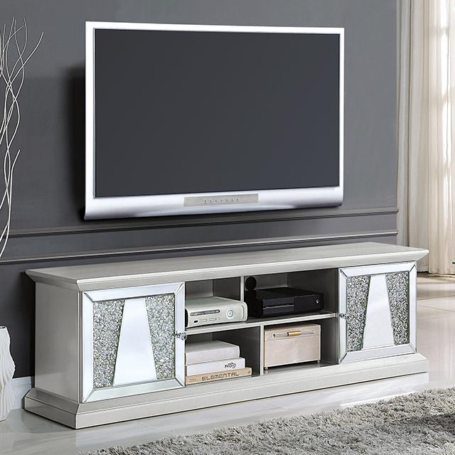REGENSBACH 72" TV Stand, Silver  Half Price Furniture