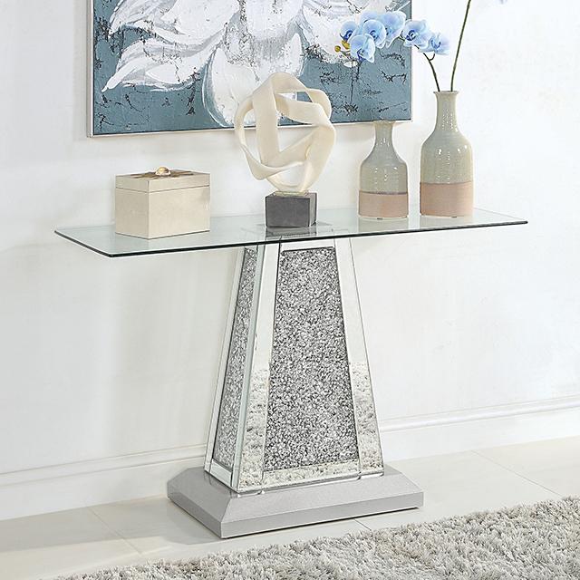 REGENSWIL Sofa Table, Silver  Half Price Furniture