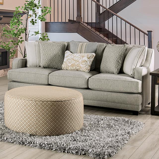 STEPHNEY Sofa, Gray/Gold  Half Price Furniture