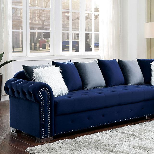 WILMINGTON Sectional, Blue  Half Price Furniture