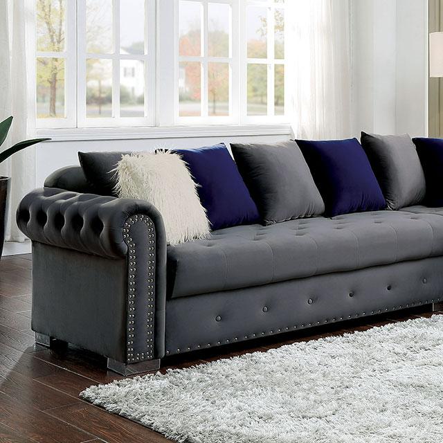 WILMINGTON Sectional, Gray  Half Price Furniture