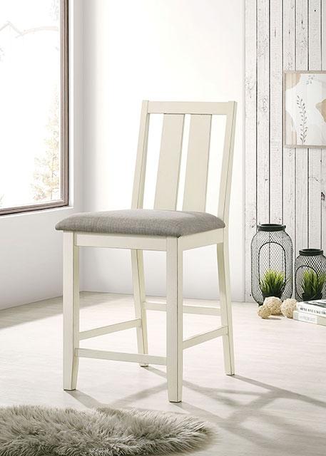 WILSONVILLE Counter Ht. Chair (2/CTN), Antique White/Gray  Half Price Furniture