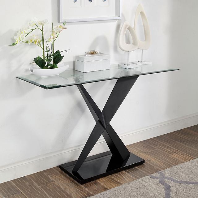 XANTHUS Sofa Table, Black  Half Price Furniture