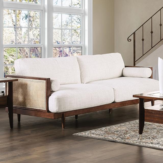 ALESUND Sofa, Beige/Walnut  Half Price Furniture