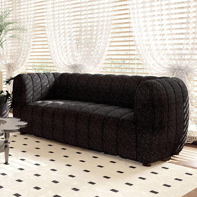 AVERSA Loveseat, Black  Half Price Furniture