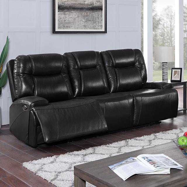 BASQUE Power Sofa, Black  Half Price Furniture