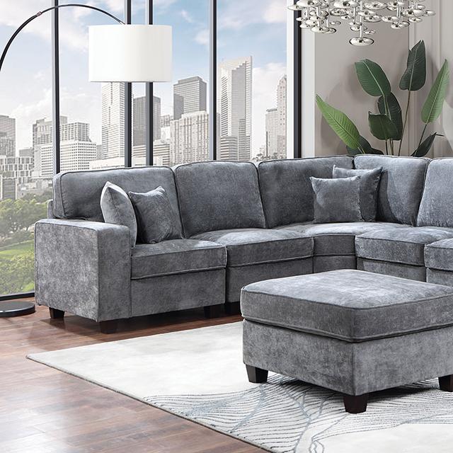 CAJEME Sectional, Gray  Half Price Furniture