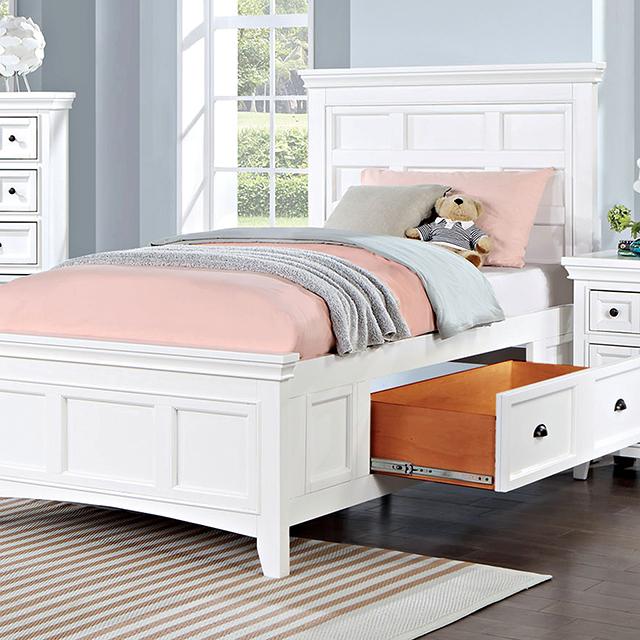 CASTILE Twin Bed, White CASTILE Twin Bed, White Half Price Furniture