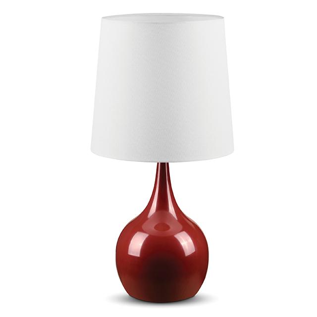 EDIE Table Lamp, Burgundy EDIE Table Lamp, Burgundy Half Price Furniture