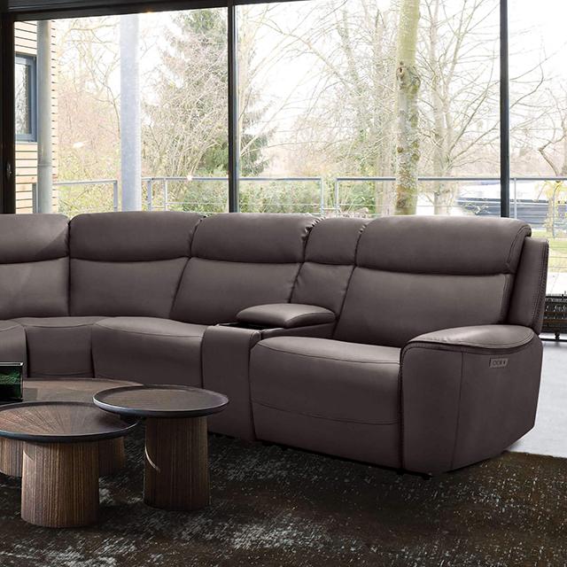 EDMONDUS Power Sectional, Dark Gray  Half Price Furniture