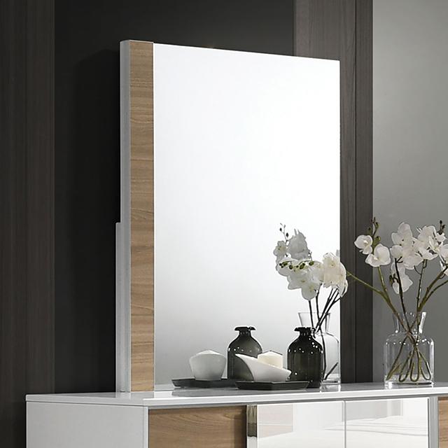 ERLANGEN Mirror, White/Natural  Half Price Furniture