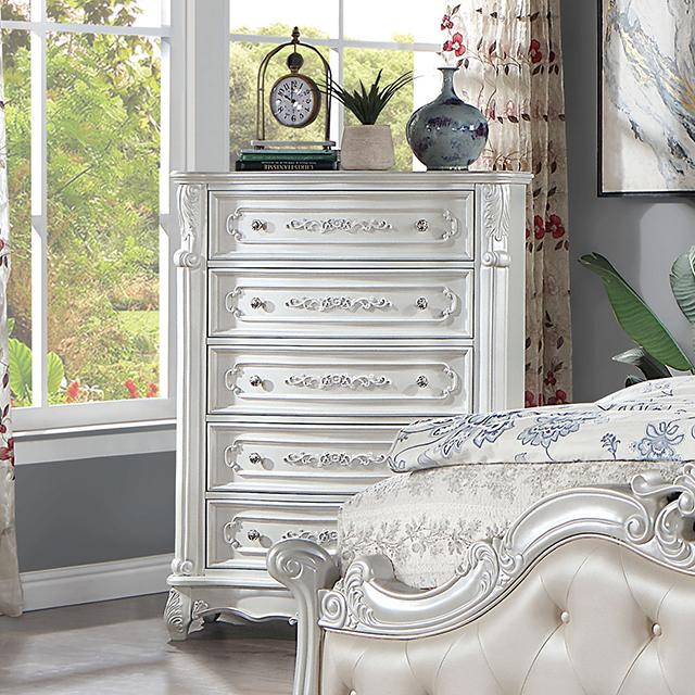 ROSALIND Chest, Pearl White  Half Price Furniture