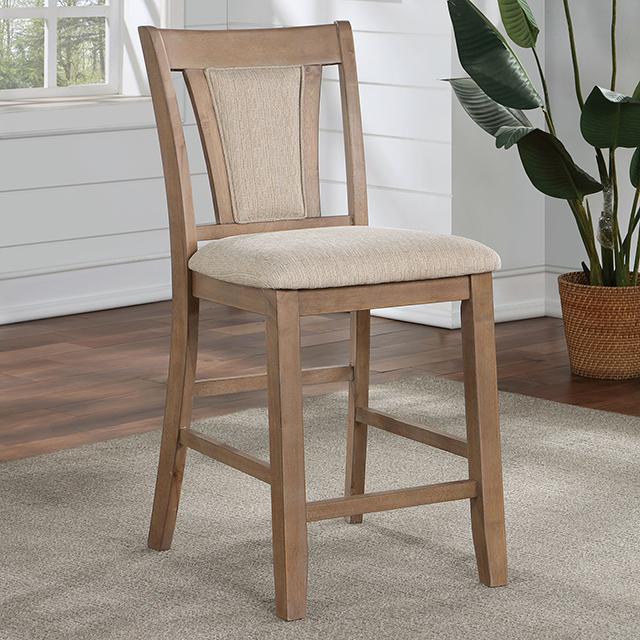 UPMINSTER Counter Ht. Chair (2/CTN), Natural Tone/Beige  Half Price Furniture
