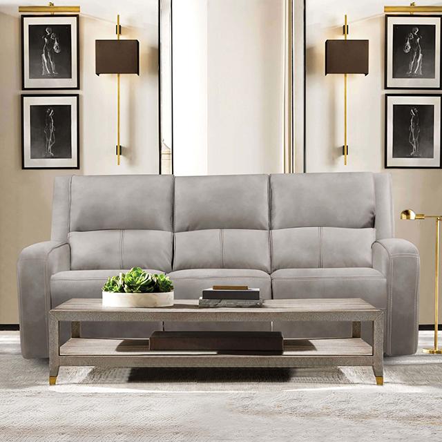 VASILIOS Power Sofa, Taupe  Half Price Furniture