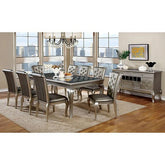 AMINA Champagne 84" Dining Table Half Price Furniture