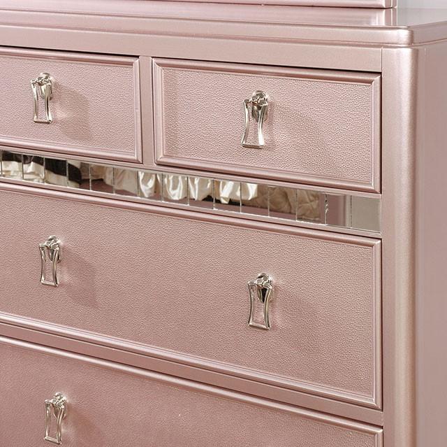 Furniture of America Avior Rose Gold Dresser