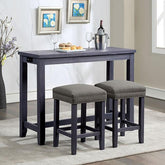 CAERLEON 3 Pc. Counter Ht. Table Set, Blue Half Price Furniture