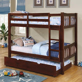 CAMERON Dark Walnut Twin/Twin Bunk Bed Half Price Furniture