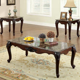Colchester Dark Cherry 3 Pc. Coffee Table Set Half Price Furniture