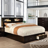 GERICO II Cal.King Bed, Espresso Half Price Furniture