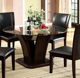Manhattan I Brown Cherry Round Dining Table Half Price Furniture