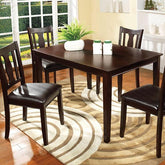 Northvale I Espresso 5 Pc. Dining Table Set Half Price Furniture