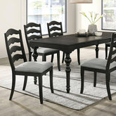 PHILIPSBURG Dining Table, Antique Black Half Price Furniture