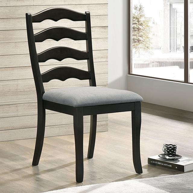 PHILIPSBURG Side Chair (2/CTN), Antique Black Half Price Furniture