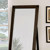 Rexburg Wire-Brushed Rustic Brown Standing Mirror Half Price Furniture