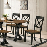 YENSLEY Dining Table w/ 2 x 9" Leaves Half Price Furniture