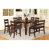 DICKINSON II Dark Cherry Counter Ht. Bench Half Price Furniture