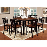 DOVER II Black/Cherry Counter Ht. Table w/ 16" Leaf Half Price Furniture