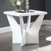 DUBENDORF End Table, White Half Price Furniture