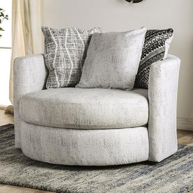 EIMEAR Swivel Chair, Off-white/Black Half Price Furniture