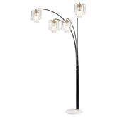 Elouise Black/Gold Arch Lamp Half Price Furniture