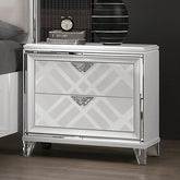EMMELINE Night Stand w/ USB, White Half Price Furniture