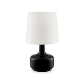 Farah Black 17"H Matte Black Table Lamp Half Price Furniture