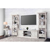 Georgia Antique White Pier Cabinet w/ 2 Doors Half Price Furniture