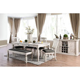 Georgia Antique White/Gray Dining Table Half Price Furniture