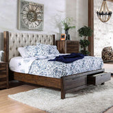 Hutchinson Rustic Natural Tone/Beige Cal.King Bed w/ Drawers Half Price Furniture
