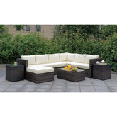 Ilona Brown/Beige Ottoman Half Price Furniture