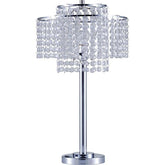 Kaitlyn Chrome 12"H Crystal Chrome Table Lamp Half Price Furniture