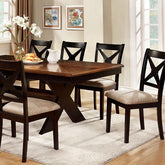 Liberta Dark Oak/Black Dining Table Half Price Furniture