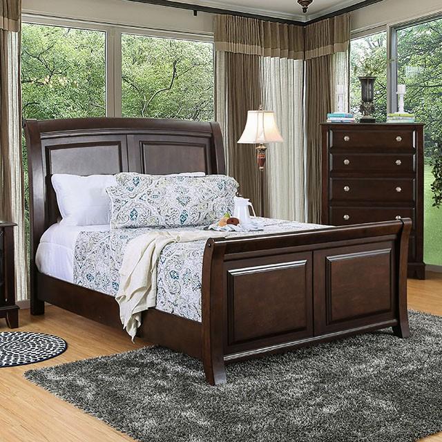 Litchville Brown Cherry Queen Bed Half Price Furniture