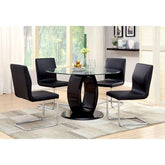 LODIA I Black Round Table Half Price Furniture