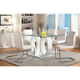 LODIA I White Dining Table Half Price Furniture
