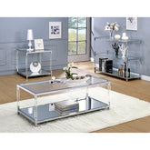 Ludvig Chrome/Clear End Table Half Price Furniture